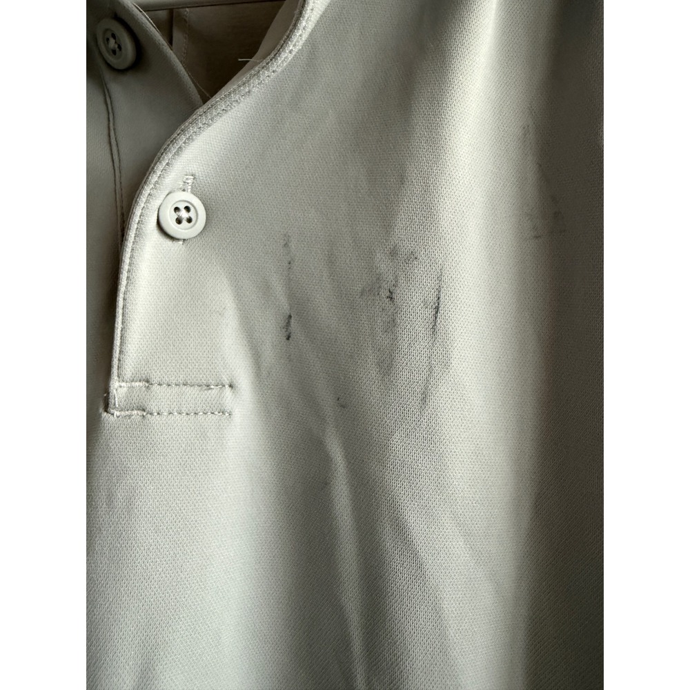 Lululemon Mens Short Sleeve Polo Shirt Gray Activewear Golf Top 3439 flaw - Picture 5 of 8